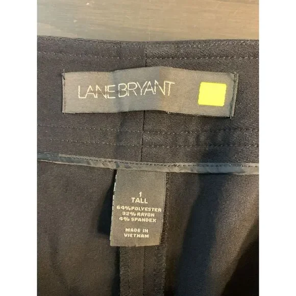 Lane Bryant Black Straight Leg Trouser Pants 34x34 Stretch Comfort Office Church - Picture 4 of 11